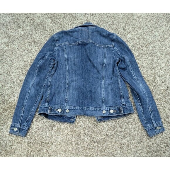 Levis Trucker Jacket Womens Small Blue Denim Jean Red Tab Pockets Classic - Picture 2 of 7